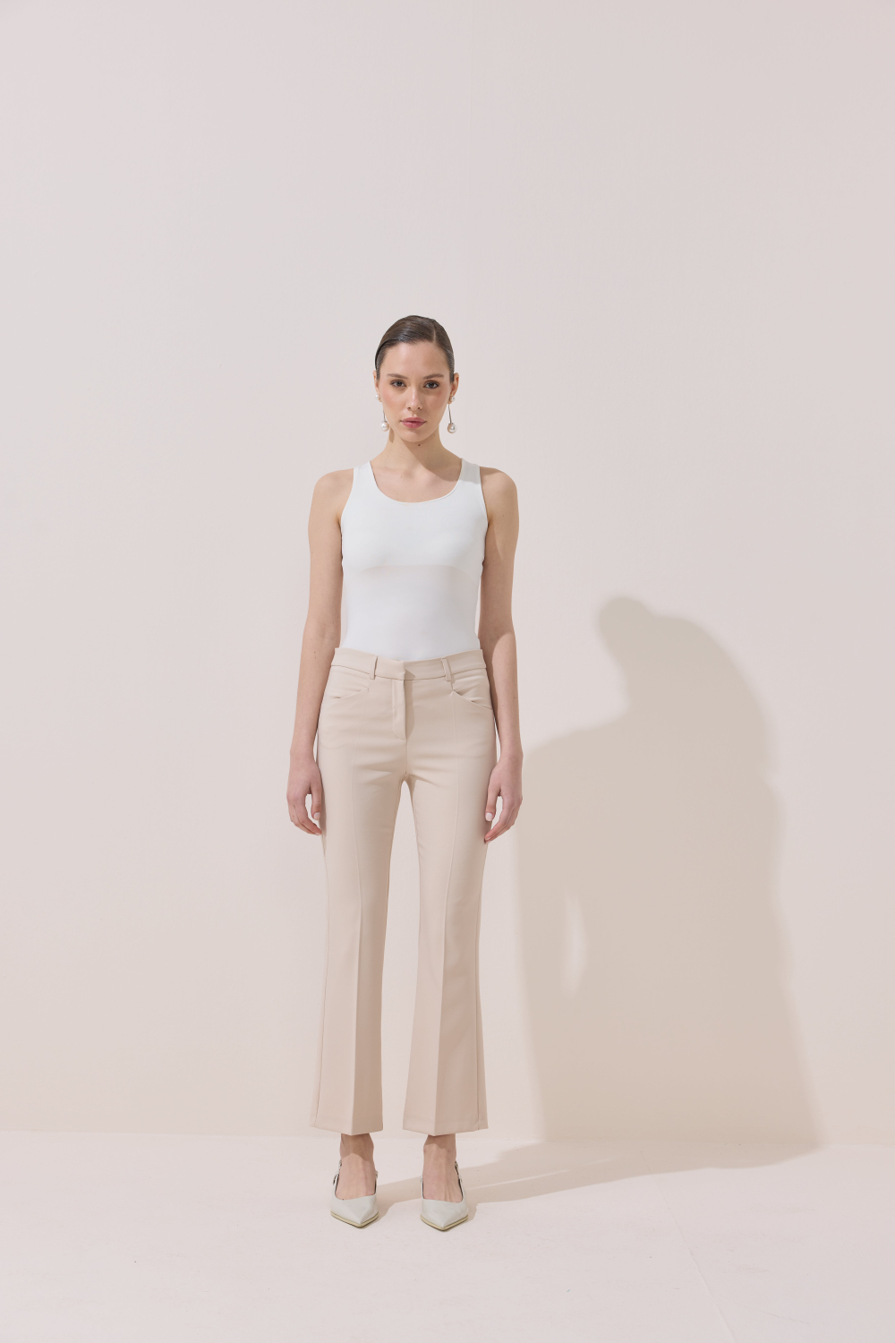 FLARE PANTOLON BEJ - 1