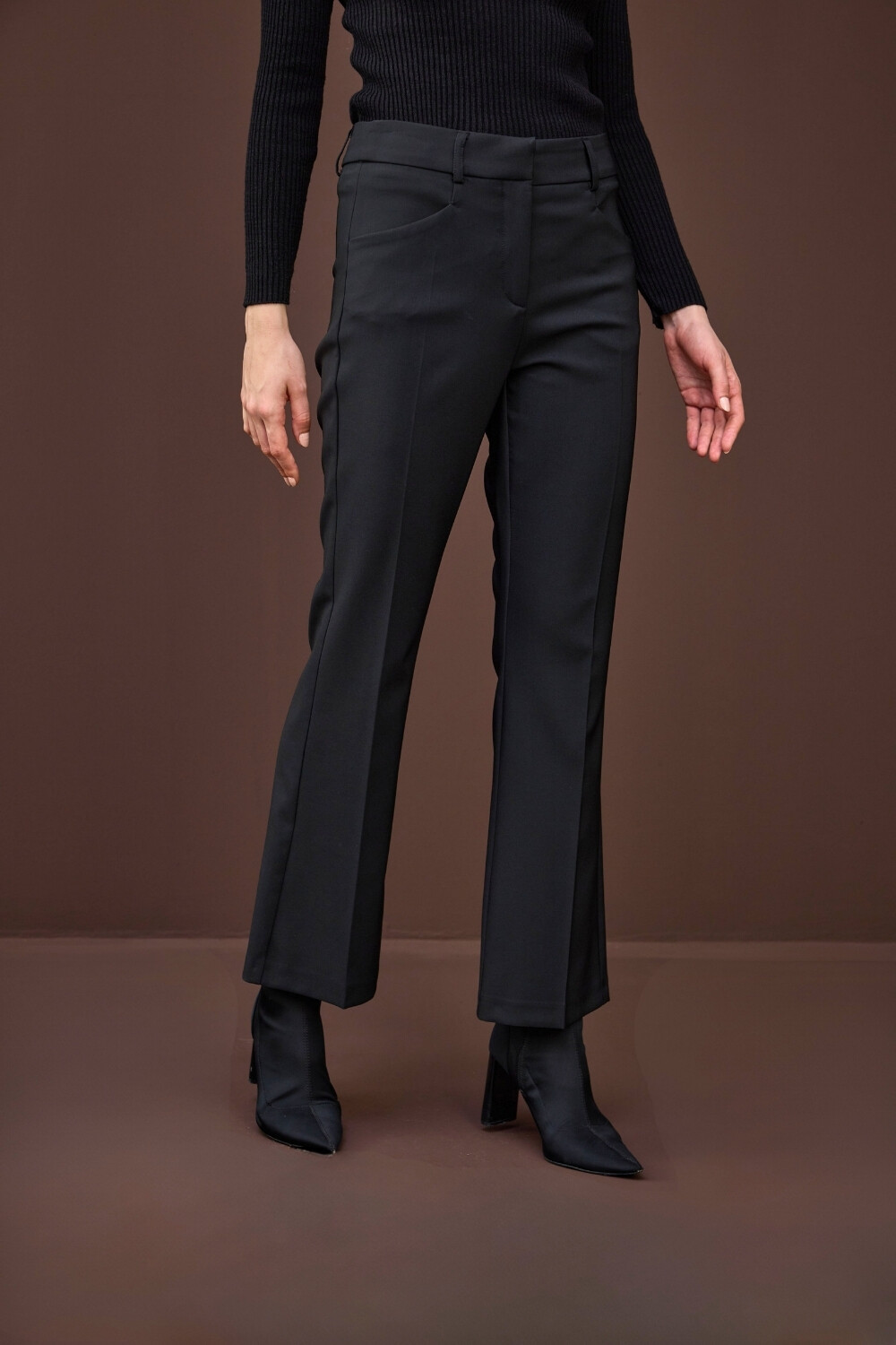 FLARE PANTOLON SİYAH - 4