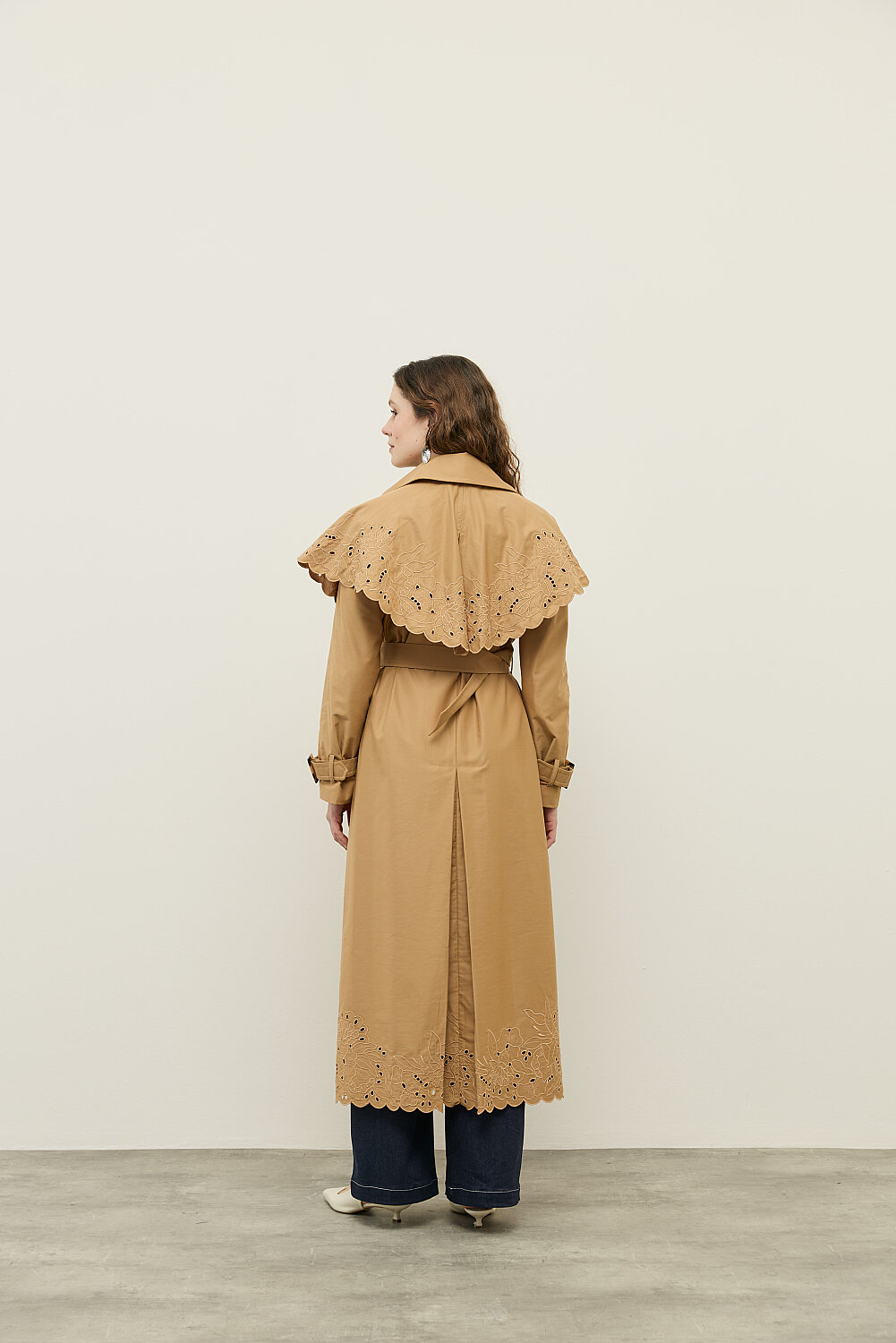 NAKIŞLI TRENÇKOT CAMEL - 6